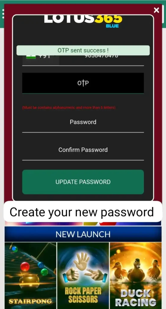 lotus365 complete signup process