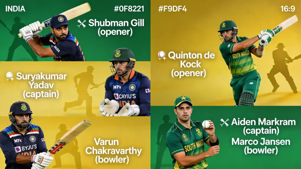 India vs South Africa T20 Match Infographic - Series Decider December 19