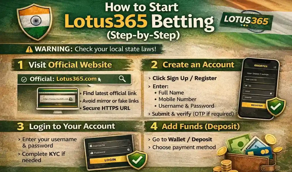 How to Start Lotus365 Betting